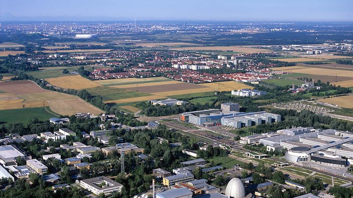 Luftbild des Forschungs-Campus Garching; Quelle: TU München