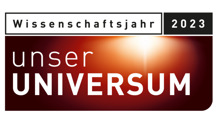 Logo des Wissenschaftsjahrs 2023 – Unser Universum